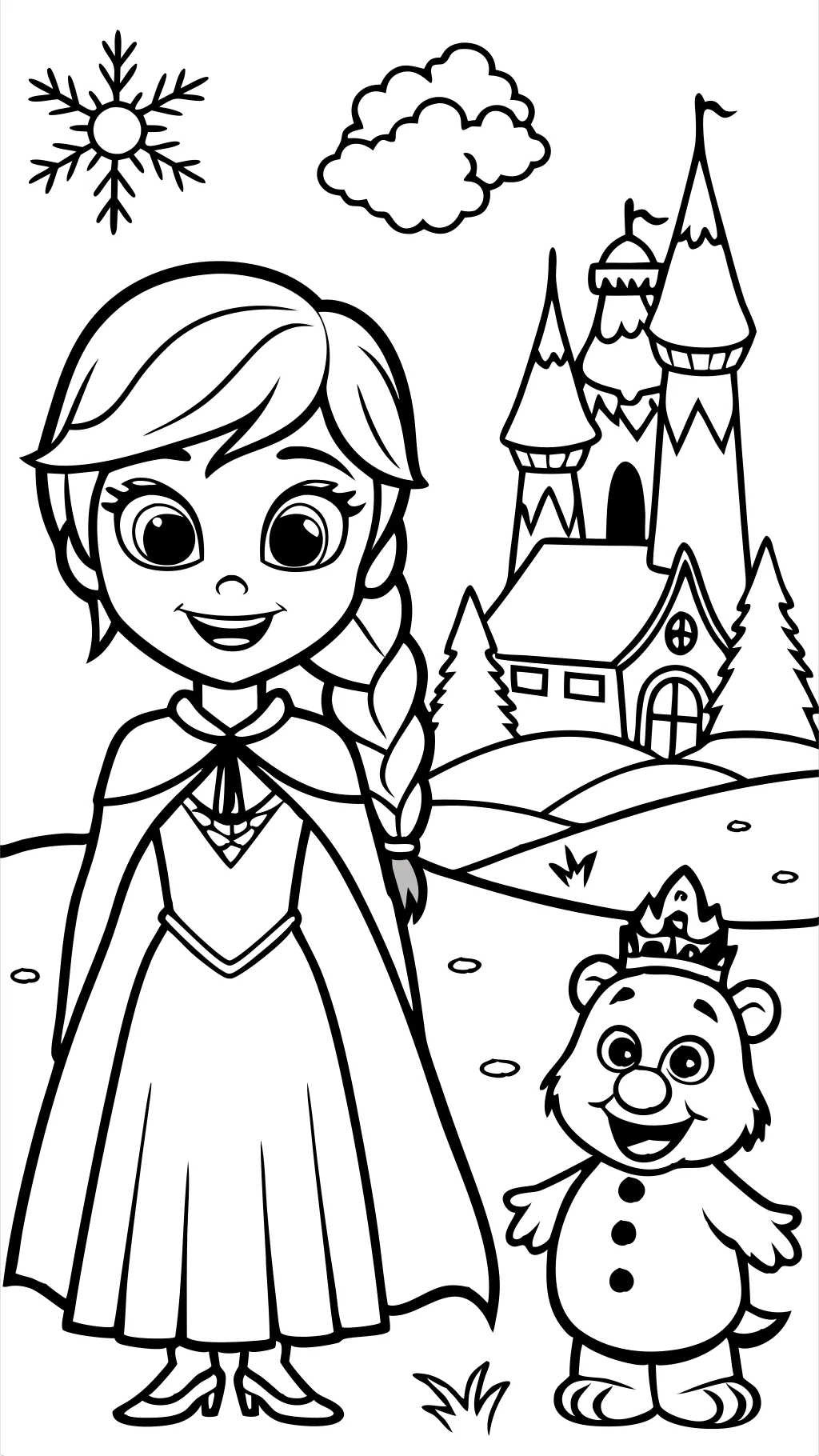 frozen coloring pages pdf